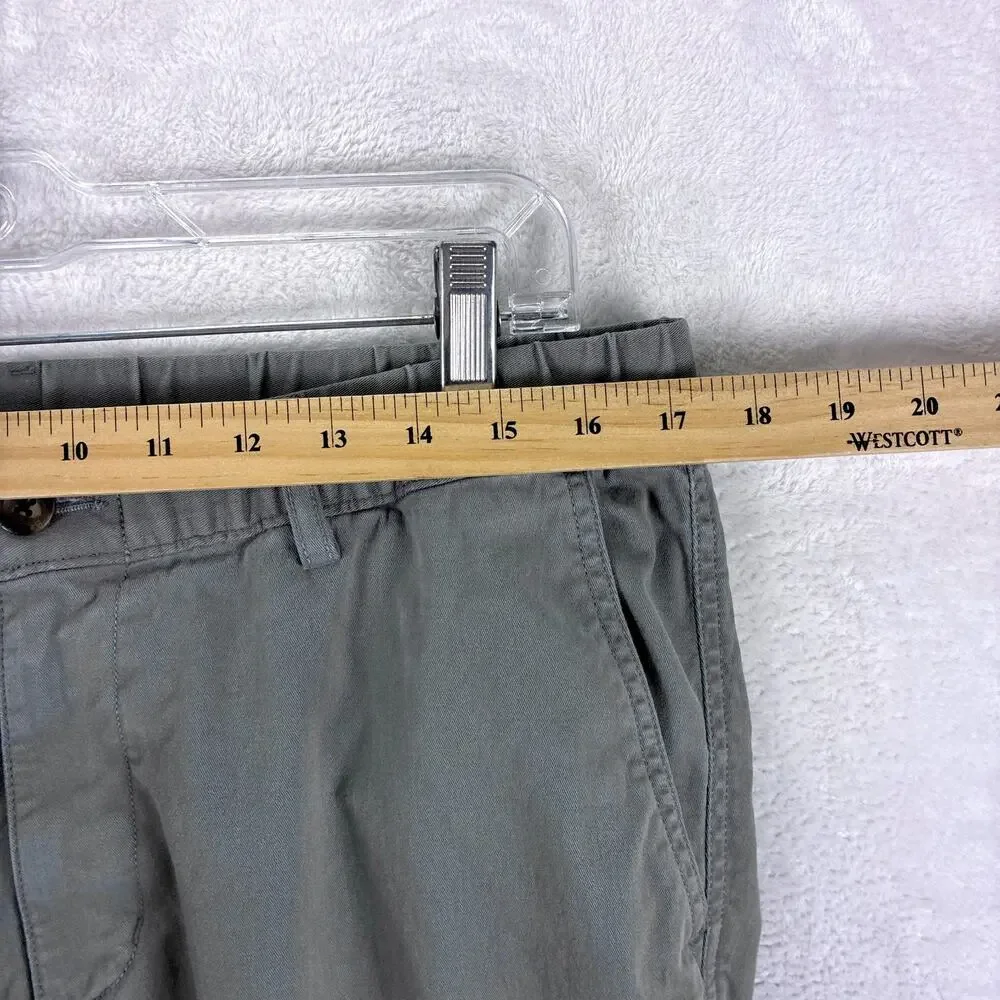 Bear Bottom Pants Mens L Tall Gray Pull On Elastic Waist Chino Preppy Classic